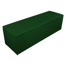 Calçadeira Recamier Baú Casal King 195cm Eva Suede Verde