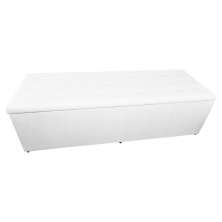 Calçadeira Recamier Baú Solteiro 90cm Juliana Para Cama Box Suede Branco - DS Estofados
