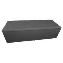Calçadeira Recamier Baú Solteiro 90cm Juliana Para Cama Box Suede Cinza - DS Estofados