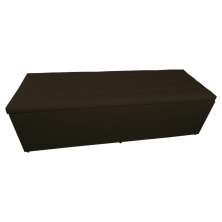 Calçadeira Recamier Baú Solteiro 90cm Juliana Para Cama Box Suede Marrom - DS Estofados