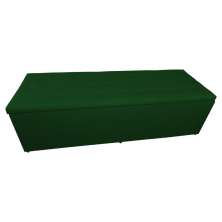 Calçadeira Recamier Baú Solteiro 90cm Juliana Para Cama Box Suede Verde - DS Estofados