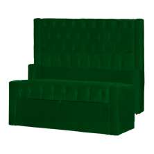 Conjunto Cabeçeira mais Calçadeira Baú Solteiro Emma Suede Verde
