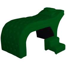 Maca Estofada Capitonê Requinte Suede Verde 80cm - DS Estofados