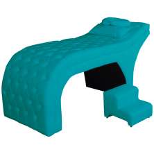 Maca Estofada Luxo Suede Azul Turquesa 70cm - DS Estofados
