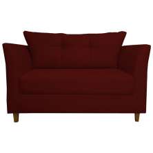 Namoradeira Decorativa Isis Pés Trapézio Suede Bordô - DS Estofados