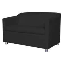 Namoradeira Decorativa Tilla Pés Cromados Suede Preto - DS Estofados