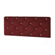 Painel Cabeceira De Casal King 195cm Para Cama Box Lodi Suede Vermelho - DS Estofados