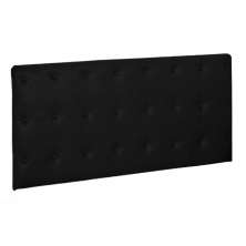 Painel Cabeceira De Casal Queen 140cm Para Cama Box Toskana Suede Preto - DS Estofados