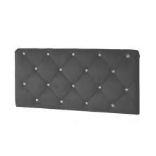 Painel Cabeceira De Solteiro 90cm Para Cama Box Lodi Suede Cinza - DS Estofados