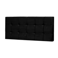 Painel Cabeceira Solteiro 90cm Para Cama Box Espanha Suede Preto - DS Estofados