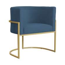 Poltrona Decorativa Luana Requinte Suede Azul Royal - DS Estofados