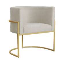 Poltrona Decorativa Luana Requinte Suede Bege - DS Estofados