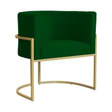 Poltrona Decorativa Luana Requinte Suede Verde - DS Estofados