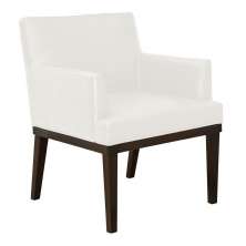 Poltrona Decorativa Vitória Sala e Recepção Napa Branco - DS Estofados