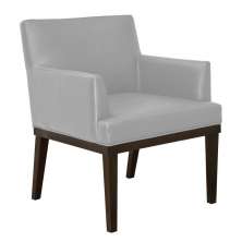 Poltrona Decorativa Vitória Sala e Recepção Napa Cinza - DS Estofados