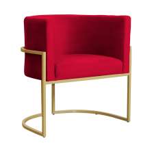 Poltrona Luana Decorativa Veludo Vermelho