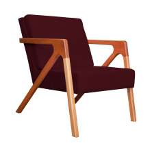 Poltrona Luxo Monalisa Suede Bordô