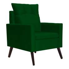 Poltrona Para Sala Ligia Suede Verde - DS Estofados