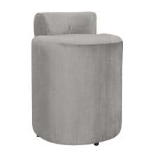 Puff Athenas Decorativa Linho Bege