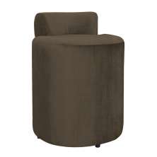 Puff Athenas Decorativa Linho Marrom - DS Estofados