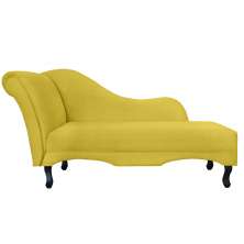 Recamier Namoradeira Divã Lado Direito Olivia Suede Amarelo - DS Estofados