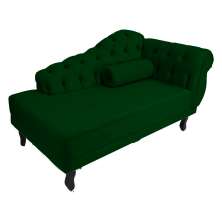 Recamier Namoradeira Divã Lado Esquerdo Larissa Suede Verde