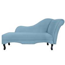 Recamier Namoradeira Divã Lado Esquerdo Olivia Suede Azul Turquesa - DS Estofados