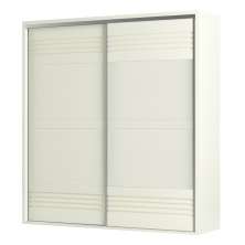 Guarda Roupa Casal 223cm 2 Portas de Correr 100% MDF TW602 Off White - Dalla Costa