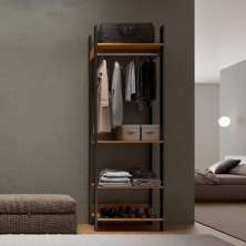 Guarda-Roupa Closet Modulado Lille Freijó e Preto