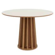 Mesa de Jantar Redonda Brianna Freijó e Off White