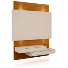 Painel Home Suspenso para TV com LED TB120L Off White/Freijó - Dalla Costa