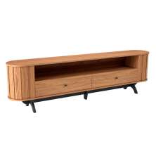 Rack Desiré 2 GV Freijó e Preto 220 cm