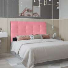 Cabeceira Casal 1,40m Berlim Suede Rosa Dal Poz Estofados