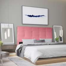Cabeceira Solteiro 0,90m Roma Suede Rosa Dal Poz Estofados