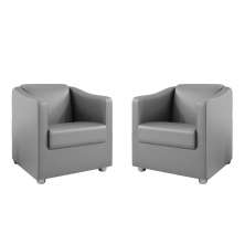 Kit 2 Poltronas Decorativa Mariana Corino Cinza Dal Poz Estofados