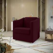 Poltrona Decorativa Mariana Suede Marsala Dal Poz Estofados