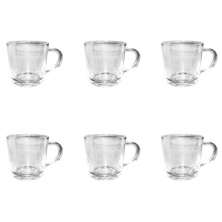 Jogo com 6 Xícaras Glass Transparente 227 ml