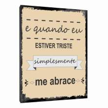 Quadro Abrace Iii Tela No Chassi 45X30Cm