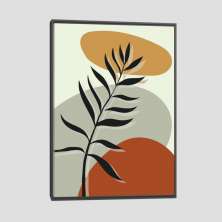 Quadro Abs Fl 1 Tela Moldura Preta 63X42Cm