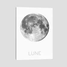 Quadro Lua Tela No Chassi 63X42Cm