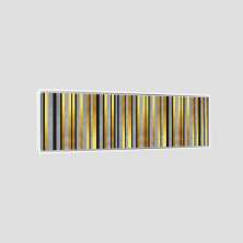 Quadro Panorâmico Linhas 120X35Cm Moldura Branca