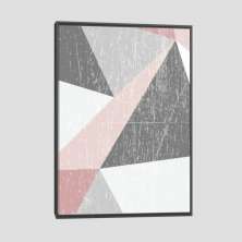 Quadro Plano Tela Moldura Preta 63X42Cm