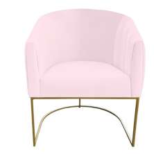 Poltrona Julie Base Metálica Rosa