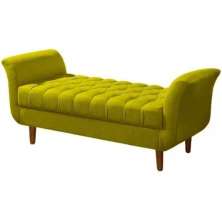 Recamier Estofado Grécia Amarelo 150 cm.