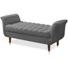 Recamier Estofado Grécia Cinza 150 cm.