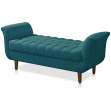 Recamier Estofado Grécia Turquesa 150 cm.