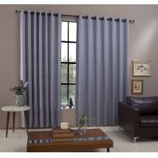 Cortina Amsterdam Para Sala e Quarto 3,00M X 2,60M Decorella - Cinza