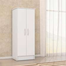 Armário Multiuso Resistente 2 Portas e 4 Prateleiras Branco