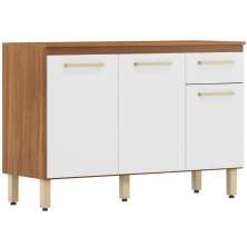 Balcao Para Cozinha 120 CM Dama 93101 Amendola Branco Demobile