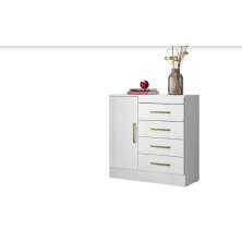Cômoda 4 Gavetas Montevideu 4290 Branco Demóbile - Rocha Móveis